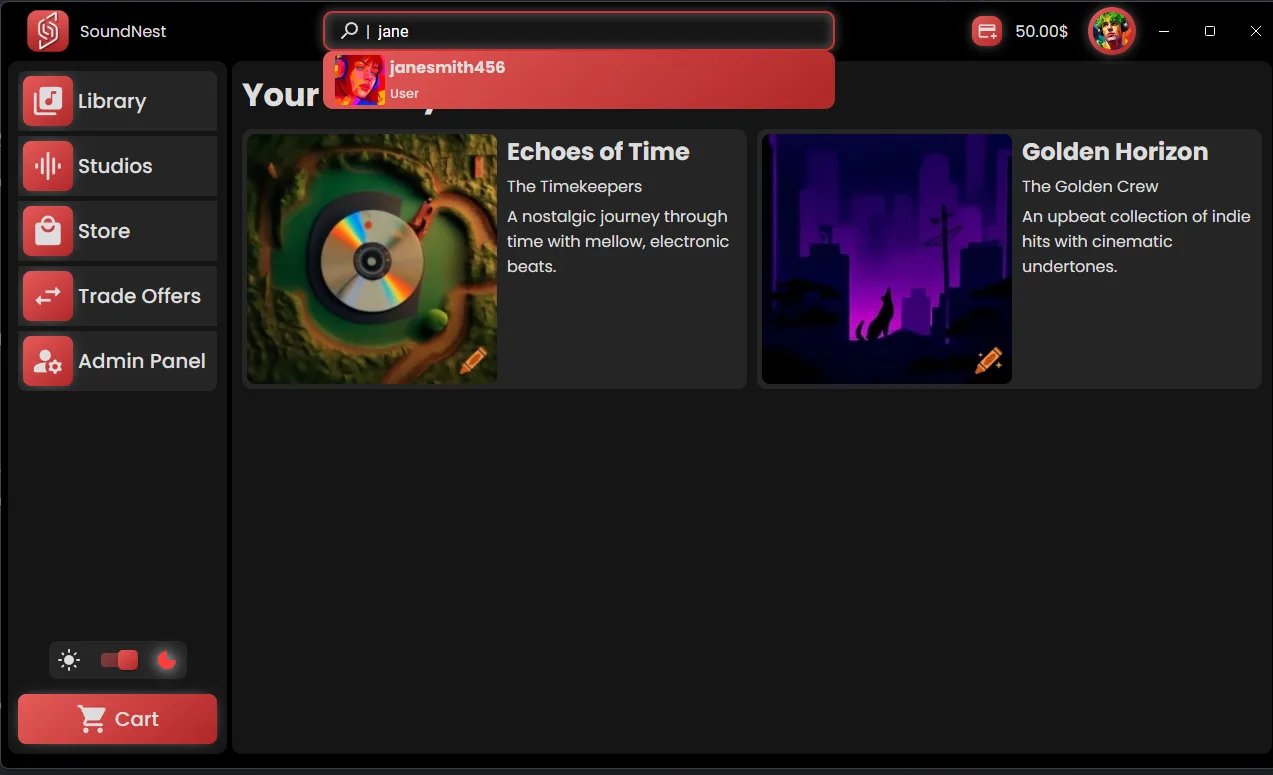 SoundNest screenshot 2